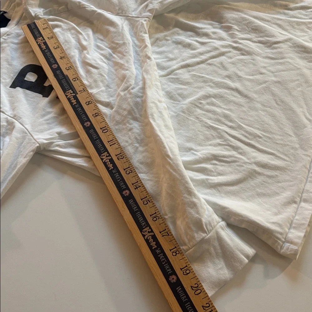 Ralph Lauren White Polo Shirt Boys Long Sleeve White POLO Logo T Shirt Large - Picture 13 of 17